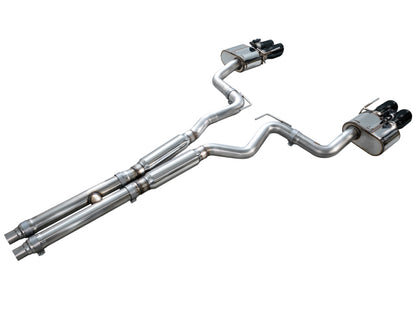 AWE 18-23 S550 Mustang GT SwitchPath Exhaust - Diamond Black Tips