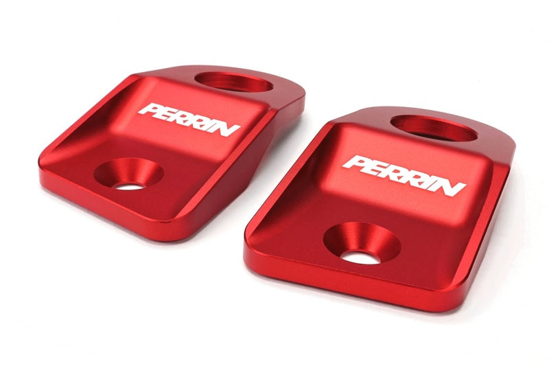 Perrin Performance PERRIN Crosstrek Upper Radiator Bracket Set - Red for 15-21 Subaru WRX/STI/Impreza