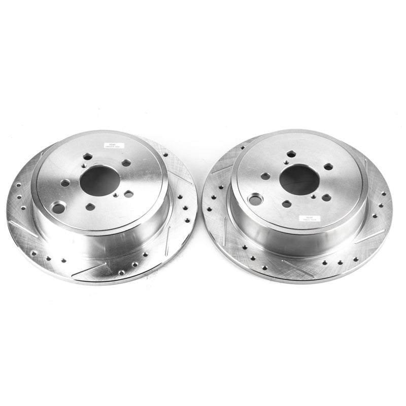 PowerStop Power Stop BRZ Rear Evolution Drilled Slotted Rotors - Pair - view 2