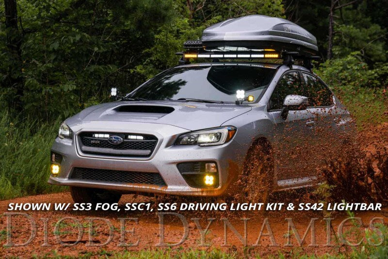 Diode Dynamics Pro Stage Series 2in LED Ditch Light Kit - Yellow Combo for 15-21 Subaru WRX/STI - view 6
