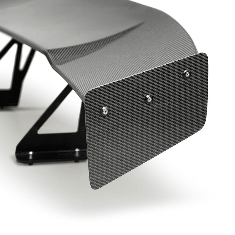 Seibon Carbon Fiber Rear Spoiler - GT Style for 15-18 Subaru WRX/STI - view 4