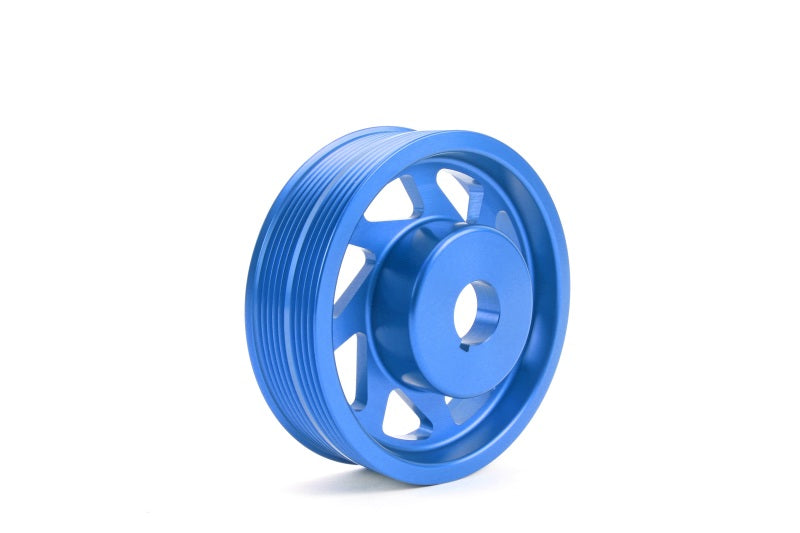 Perrin Performance PERRIN Lightened Crank Pulley - Blue for 93-14 Subaru WRX/STI/Impreza - view 4