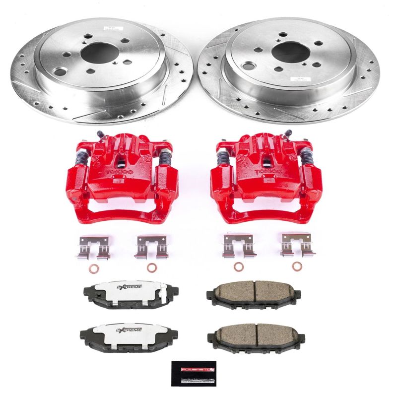 PowerStop Power Stop Rear Z26 Street Warrior Brake Kit with Calipers