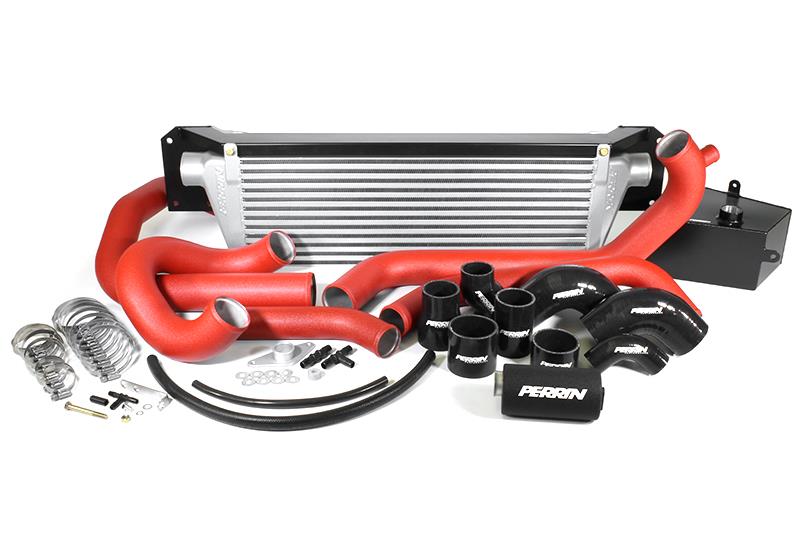 Perrin Performance PERRIN Front Mount Intercooler Boost Tubes + Hardware - Red Tubes for 15-21 Subaru STI