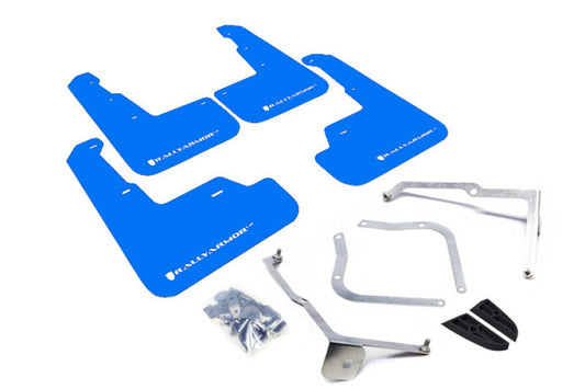 Rally Armor Blue UR Mud Flap with White Logo for 15-21 Subaru WRX/STI