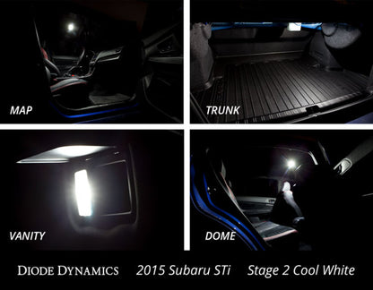 Diode Dynamics 15-19 Subaru WRX Interior Light Kit Stage 2 - Blue