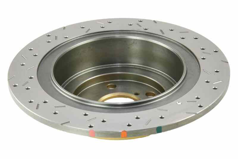 DBA Outback H6 Rear Drilled Slotted 4000 Series Rotor - view 2