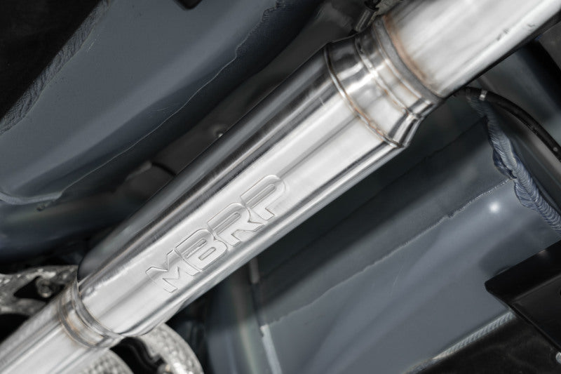 MBRP + 3in Cat-Back Dual Split Rear Quad Carbon Fiber Tips Race Profile Exhaust for 2022 Subaru WRX - view 4