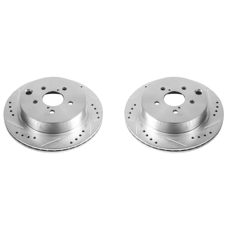 PowerStop Power Stop Rear Evolution Drilled Slotted Rotors - Pair - view 2