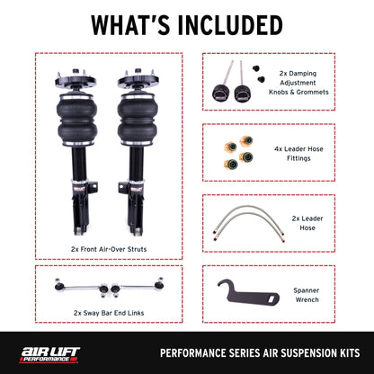 Air Lift Performance 2005-2014 Ford Mustang (S197) Front Kit (3/8 Fittings Not Included)