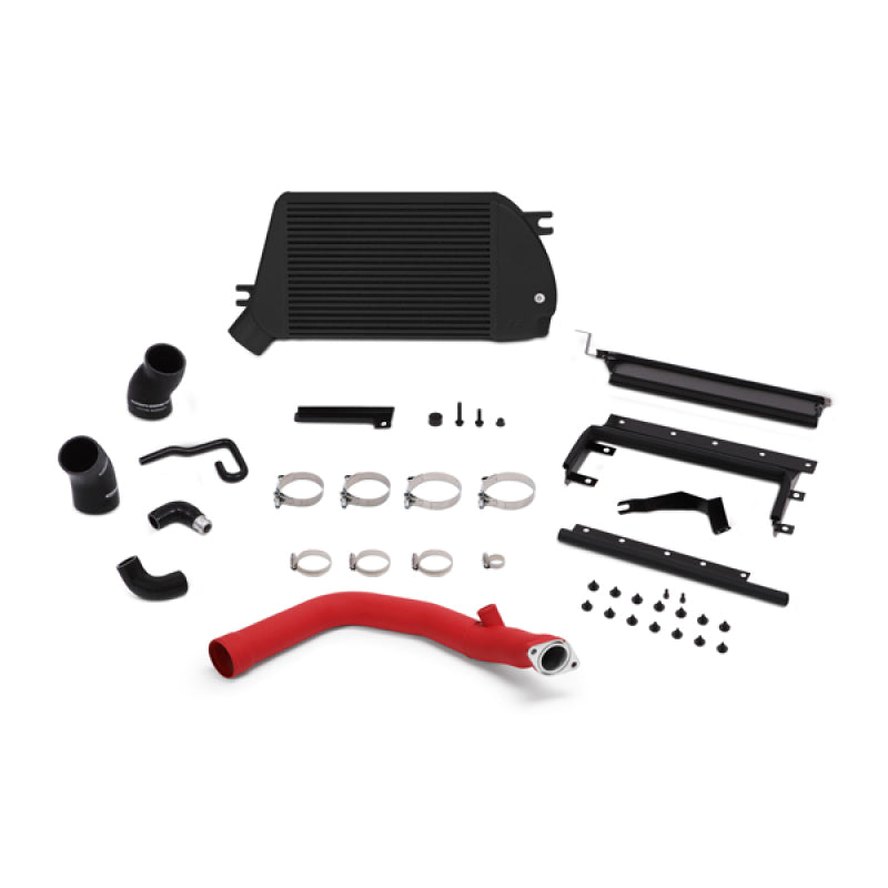 Mishimoto Top-Mount Intercooler Kit - Powder Coated Black Wrinkle Red Pipes for 2015 Subaru WRX - view 5