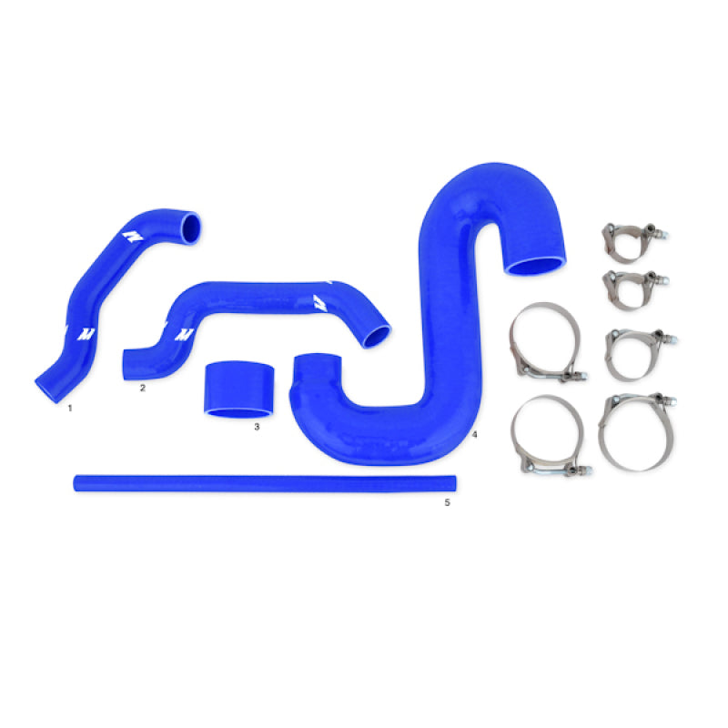 Mishimoto Top-Mount Intercooler Kit - Powder Coated Silver Blue Hoses for 02-07 Subaru WRX/STI - view 4