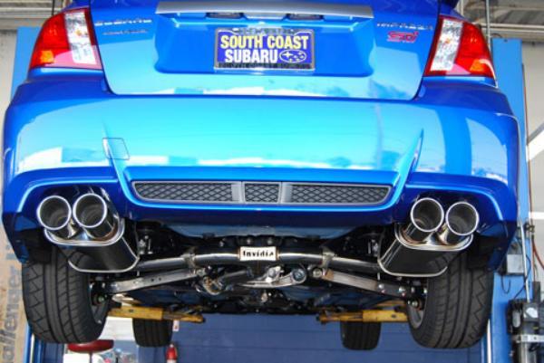 Invidia 11+ Sedan Only 76mm Q300 Stainless Steel Tip Cat-back Exhaust for Subaru WRX/STI - view 3