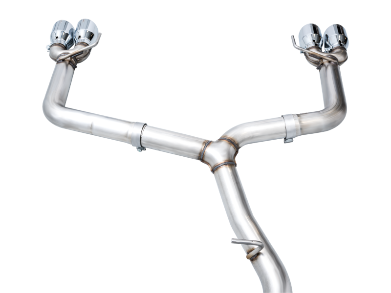 AWE Tuning + VB Track Edition Exhaust - Chrome Silver Tips for 2022 Subaru WRX - view 8