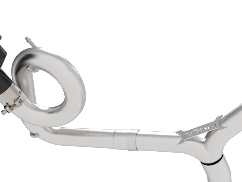 aFe Takeda 3in to 2-1 2in Stainless Cat-Back Exhaust Crbn Fiber Tip for 15-21 Subaru WRX/STI - view 2