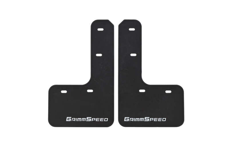 GrimmSpeed Mudflaps - Black with Red Lettering for 15-21 Subaru WRX/STI