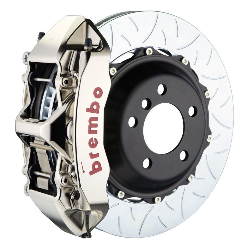 Brembo Front GTR BBK 6 Piston Billet 355x32 2pc Rotor Slotted Type3- Nickel for 08-14 Subaru WRX