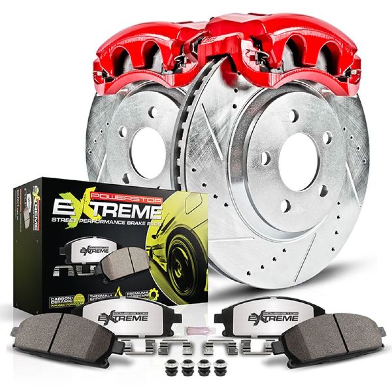 PowerStop Power Stop Front Z26 Street Kit with Calipers for 2004 Subaru Impreza