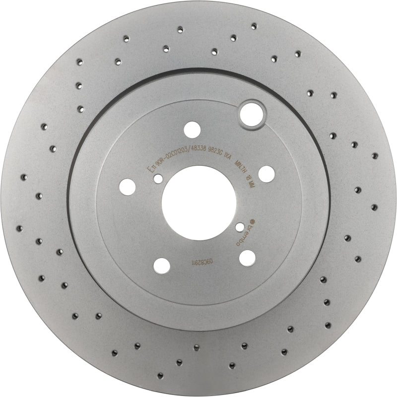 Brembo OE Brembo Rear Premium UV Coated OE Equivalent Rotor for 18-20 Subaru WRX/STI