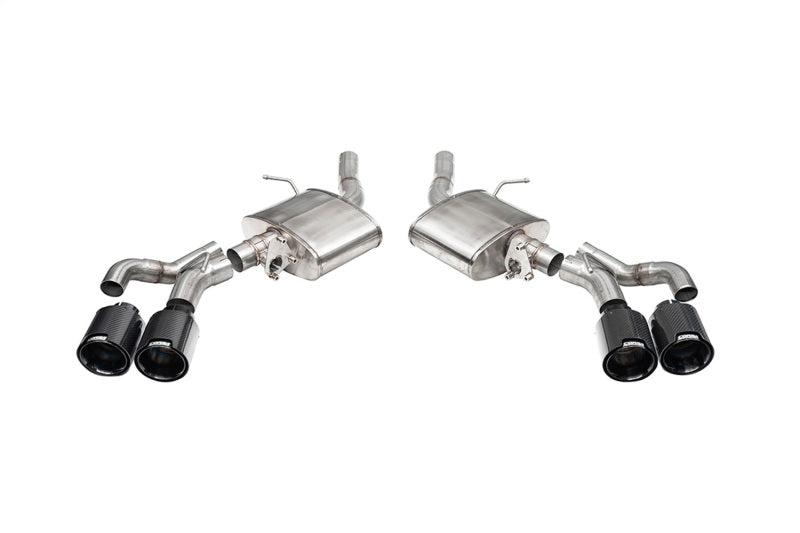 Corsa 22-24 Caddy CT5-V Blackwing 3in Axle-Back - Act. Exh. - Dual Rear Exit - Twin 4.5in Blk CF Tip