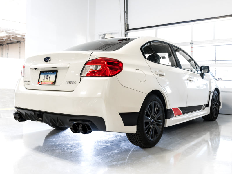 AWE Tuning + VA Sedan Touring Edition Exhaust - Diamond Black Tips for 2015 Subaru WRX - view 3