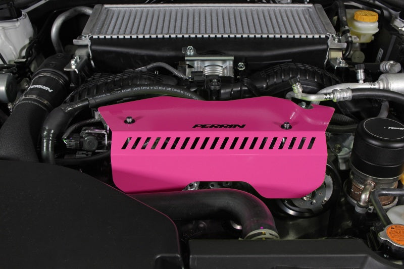 Perrin Performance PERRIN Pulley Cover - Hyper Pink for 22-26 Subaru WRX - view 5