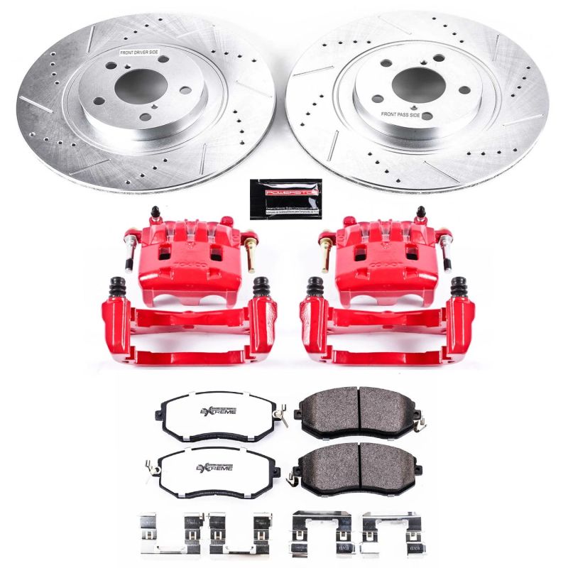 PowerStop Power Stop Crosstrek Front Z26 Street Warrior Brake Kit with Calipers