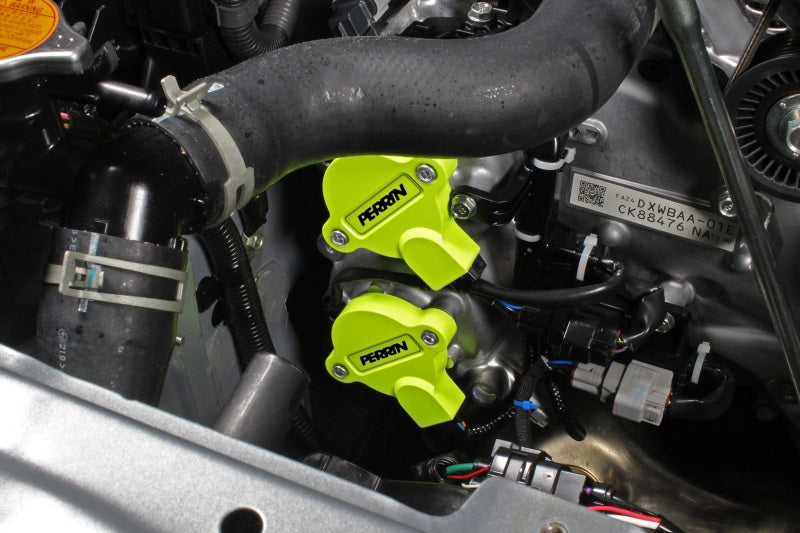 Perrin Performance PERRIN BRZ Scion FR-S Toyota 86 GR86 Cam Solenoid Cover - Neon Yellow - view 4
