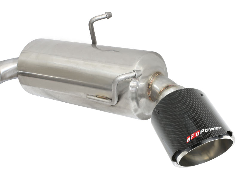 aFe Takeda Exhaust Axle-Back Scion FRS BRZ 304SS Carbon Fiber Dual Tips Exhaust - view 4