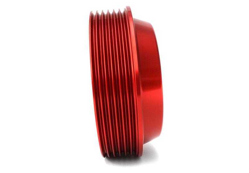 Perrin Performance PERRIN Crosstrek Lightweight Water Pump Pulley - Red for 15-21 Subaru WRX - view 3