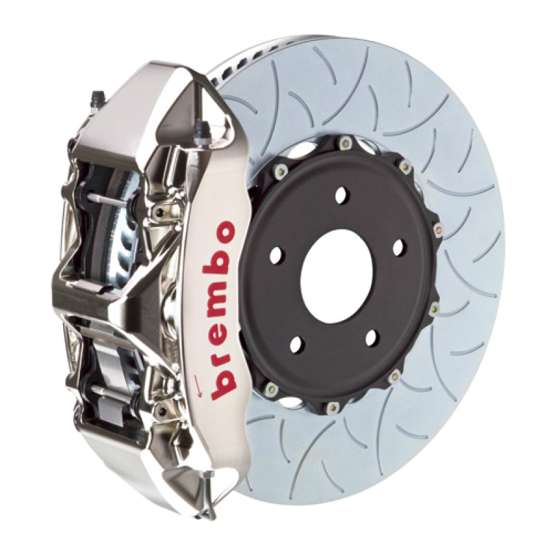 Brembo Front GTR BBK 6 Piston Billet 350x34 2pc Rotor Slotted Type3- Nickel for 02-21 Subaru WRX