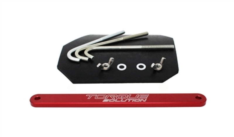 Torque Solution Small Battery Tie Down - Red for 02-07 Subaru WRX/STI