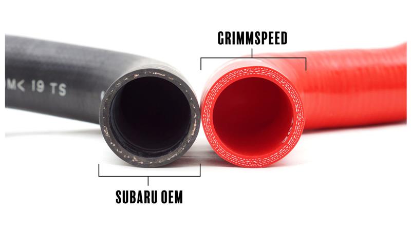 GrimmSpeed Radiator Hose Kit - Red for 02-07 Subaru WRX/STI/Impreza - view 7