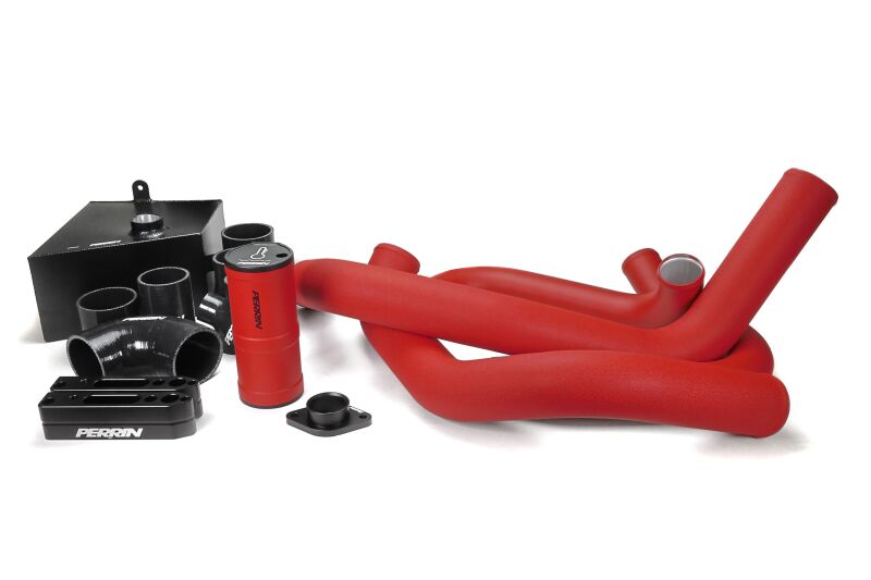 Perrin Performance PERRIN Front Mount Intercooler Boost Tube Kit - Red for 15-21 Subaru WRX