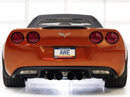 AWE Tuning 05-07 C6 Chevrolet Corvette 6.0L Touring Edition Axleback Exhaust w/ Diamond Black Tips
