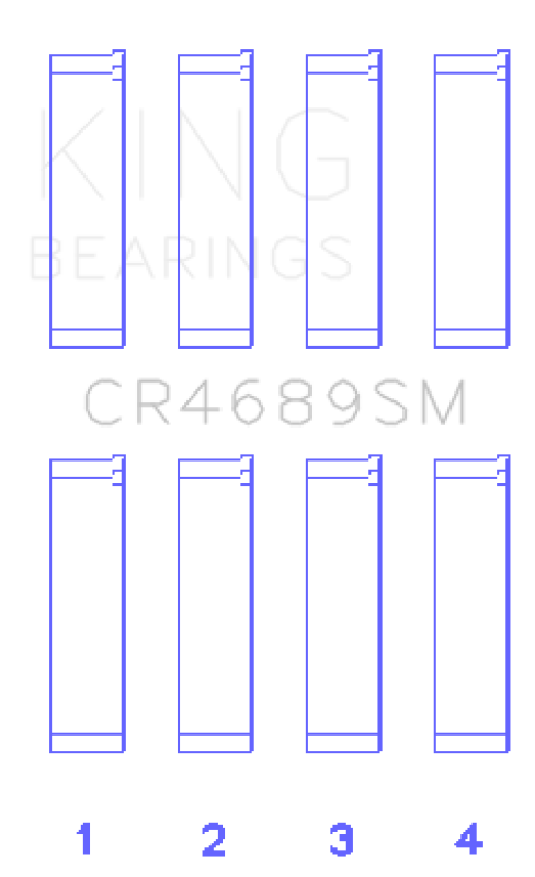 King Engine Bearings FB20 Housing Bore +.003in Connecting Rod Bearing Set