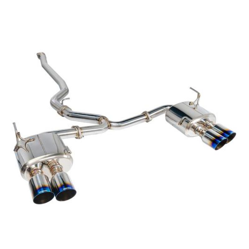 Remark + 4in Quad Cat-Back Exhaust Stainless Single Resonated for 2015 Subaru WRX/STI
