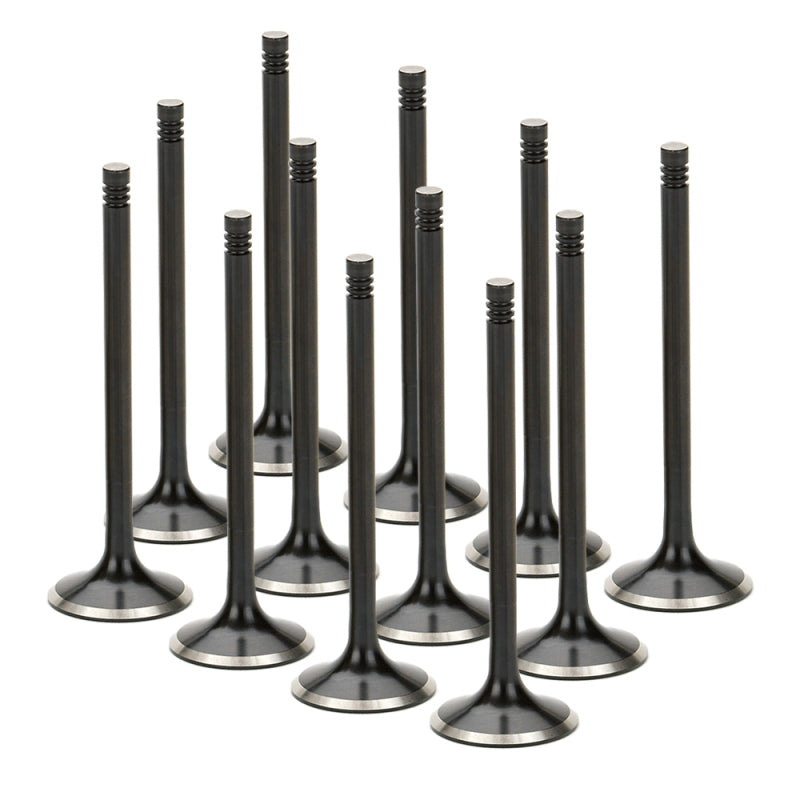 Supertech EG33 H6 24V Black Nitrided Inconel Exhaust Valve - Set of 12