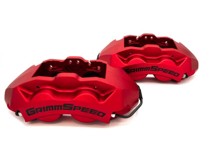 GrimmSpeed 4-Piston Brake Caliper Kit - Red for 02-21 Subaru WRX/STI - view 4