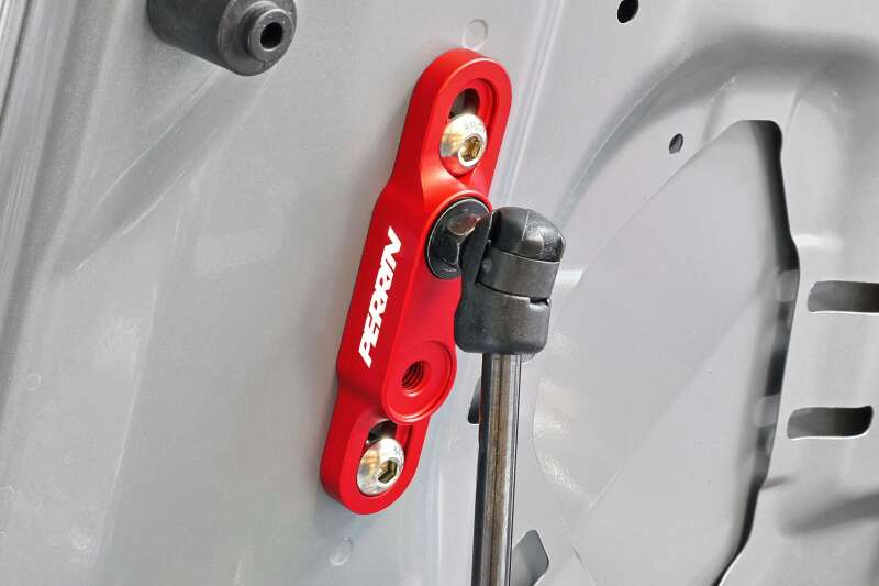 Perrin Performance PERRIN 15+ High-Lift Hood Brackets - Red for Subaru WRX/STI - view 5