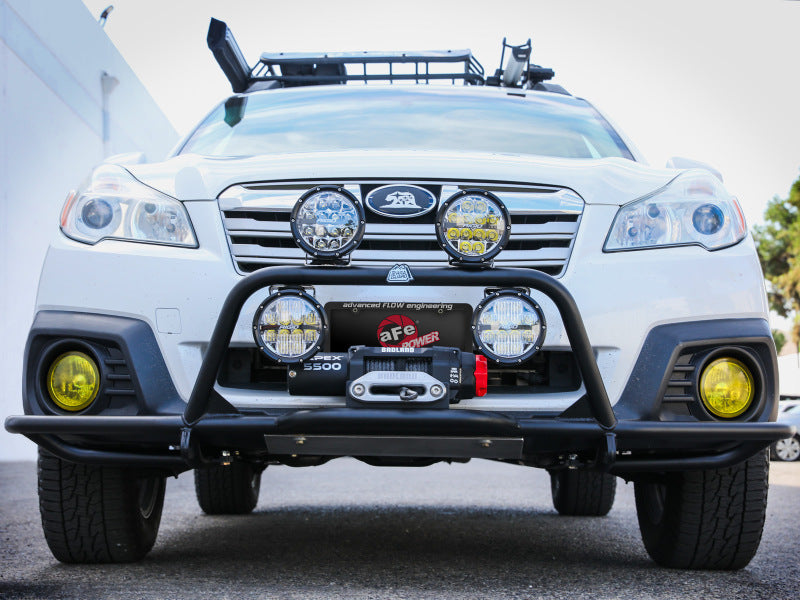 aFe POWER Outback Terra Guard Front Bumper with Winch Mount - Black - view 4