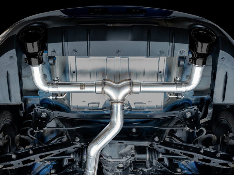 AWE Tuning BRZ Toyota GR86 Toyota 86 Track Edition Cat-Back Exhaust- Diamond Black Tips - view 9