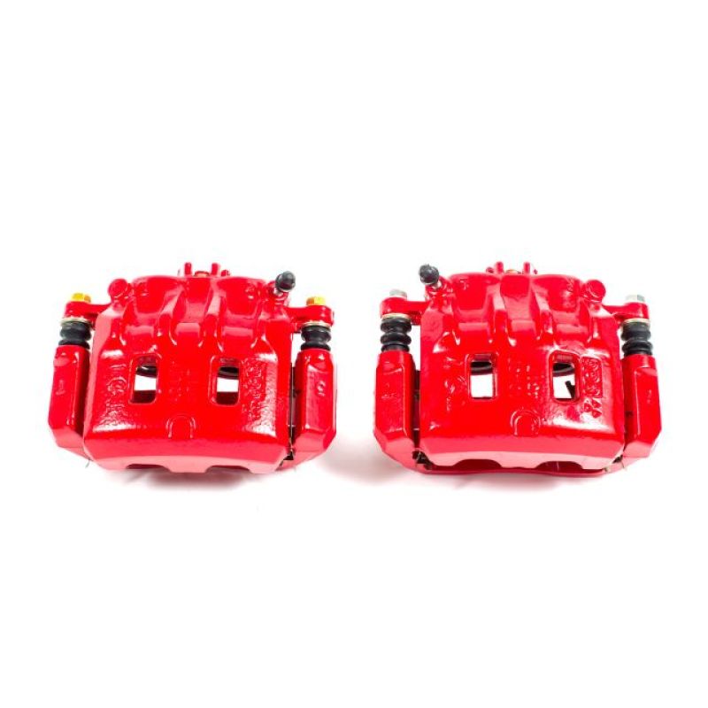 PowerStop Power Stop Front Red Calipers with Brackets - Pair for 02-03 Subaru Impreza