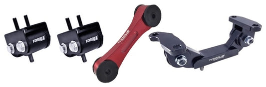 Torque Solution Engine Transmission Red Pitch Mount + for 02-14 Subaru WRX/STI