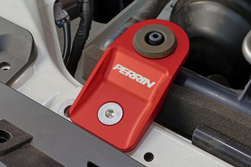 Perrin Performance PERRIN Outback Upper Radiator Bracket Set - Red for 08-14 Subaru WRX/STI/Impreza - view 2
