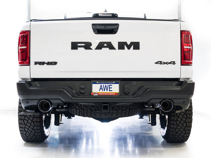 AWE Tuning 2025+ RAM 1500 RHO 3.0 I6 TT 0FG Dual Rear Exit Catback Exhaust - Chrome Silver Tips