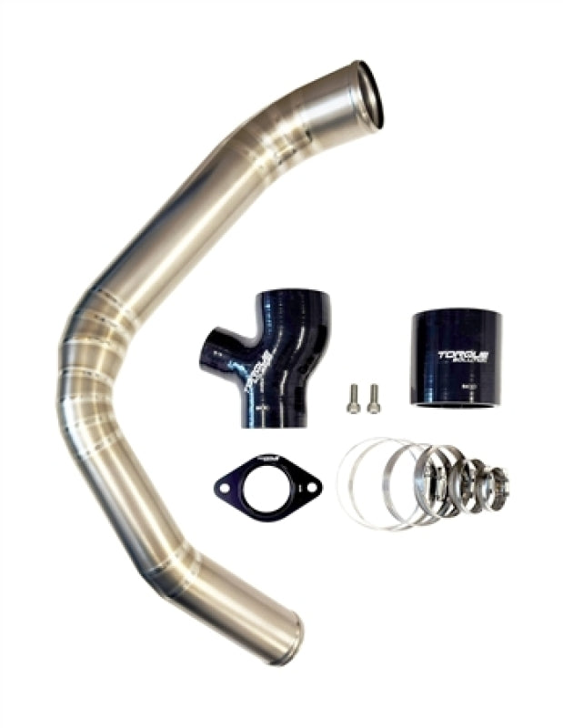 Torque Solution Top Mount Charge Pipe - Titanium Brushed Raw for 15-21 Subaru WRX