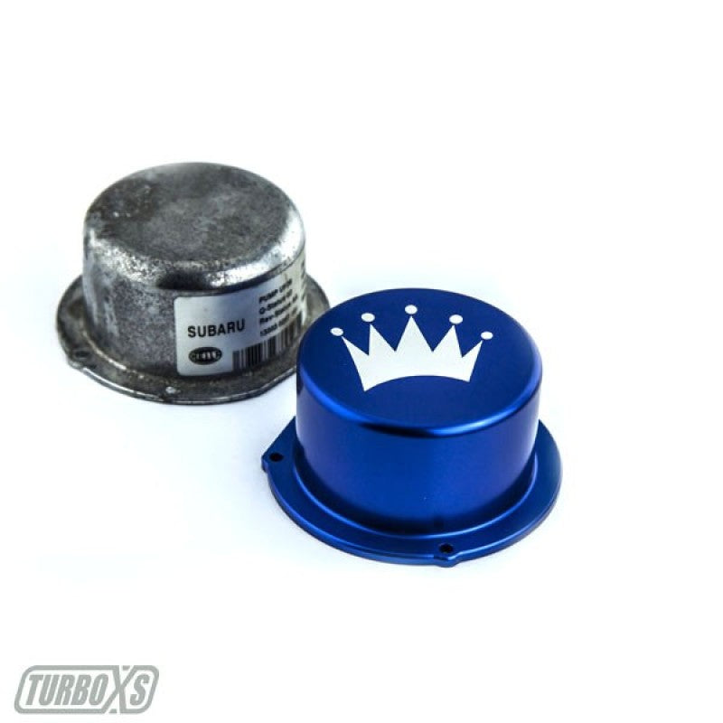 Turbo XS Billet Aluminum Vacuum Pump Cover - Blue for 15-16 Subaru WRX - view 3
