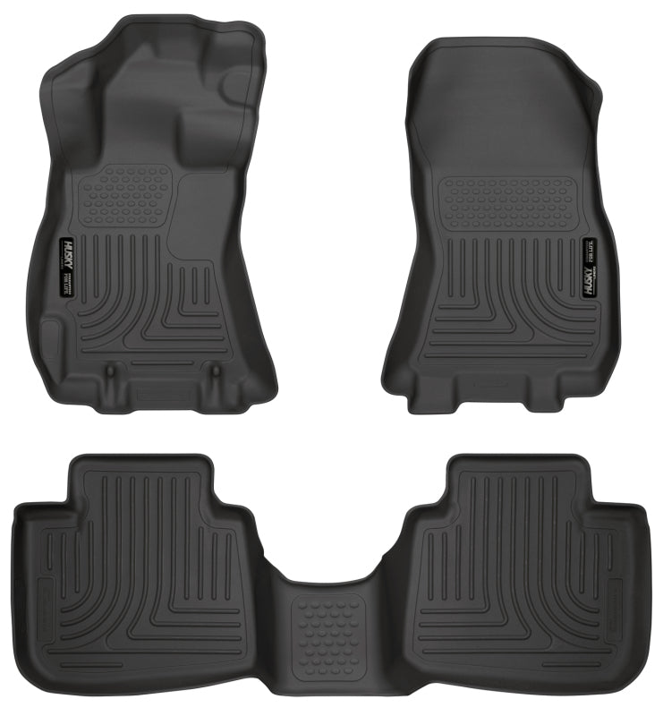 Husky Liners 13 Outback WeatherBeater Front 2nd Seat Black Floor Liners
