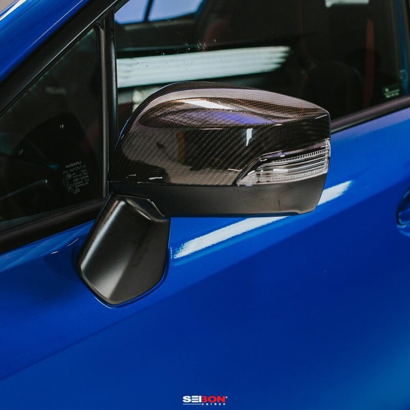 Seibon Carbon Fiber Mirror Caps for 15-20 Subaru WRX/STI - view 5